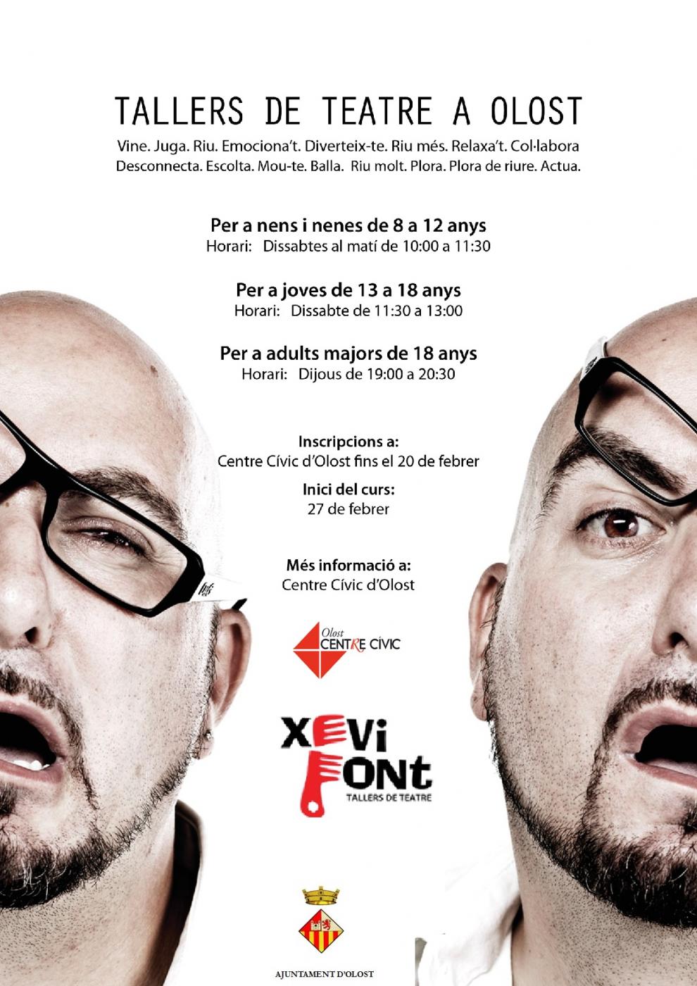 Dissabte al matí a les 10:30 h, reunió del Taller de Teatre de Xevi Font